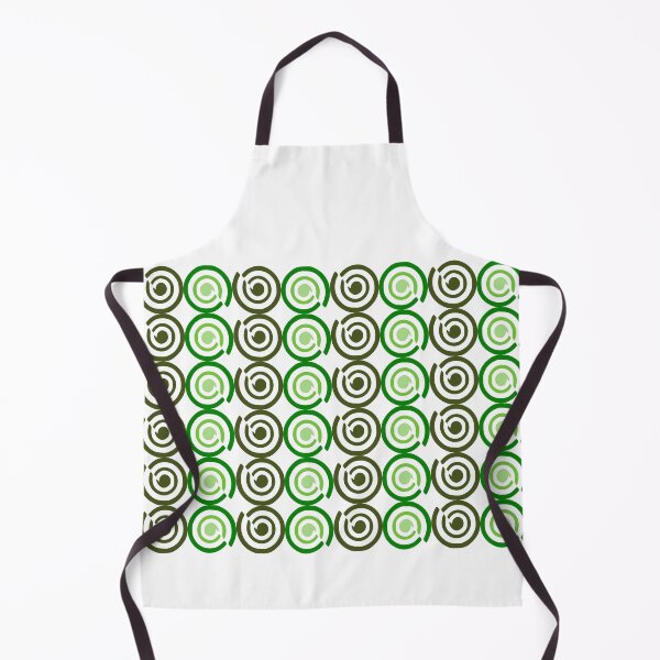Item preview, Green tone seamless pattern with vertical column circles, Fuzzy spin spiral block repeat seamless pattern, design for fabric print or wallpaper, vertical strip patter designed and sold by pipikijung.