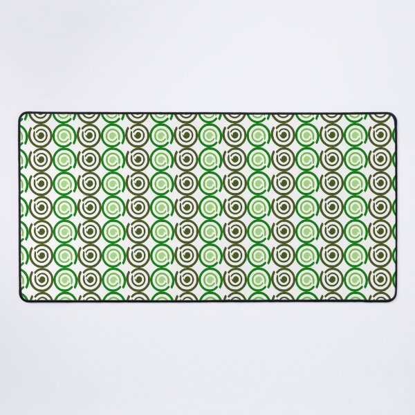 Item preview, Green tone seamless pattern with vertical column circles, Fuzzy spin spiral block repeat seamless pattern, design for fabric print or wallpaper, vertical strip patter designed and sold by pipikijung.