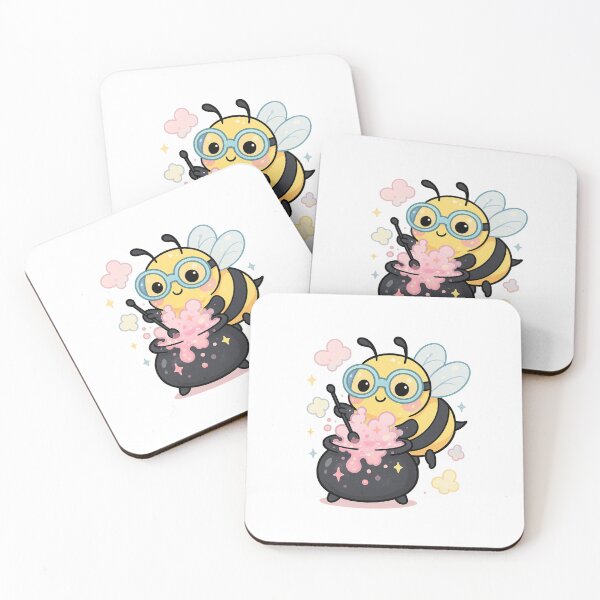 Item preview, Kawaii Potion Bee – Magical Cauldron Disaster Sticker designed and sold by Tenpercentluck.