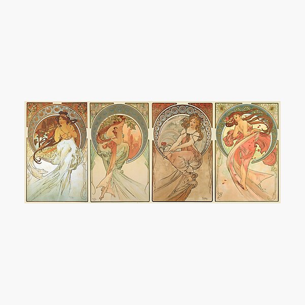 HD. La série Arts (1898) Alphonse Mucha - HAUTE DÉFINITION Impression photo