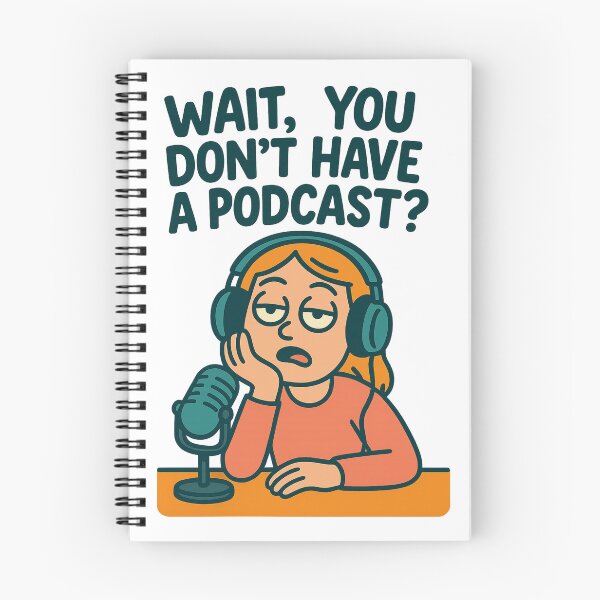 Item preview, Sarcastic Podcast Meme Cartoon designed and sold by MetaMuralStudio.