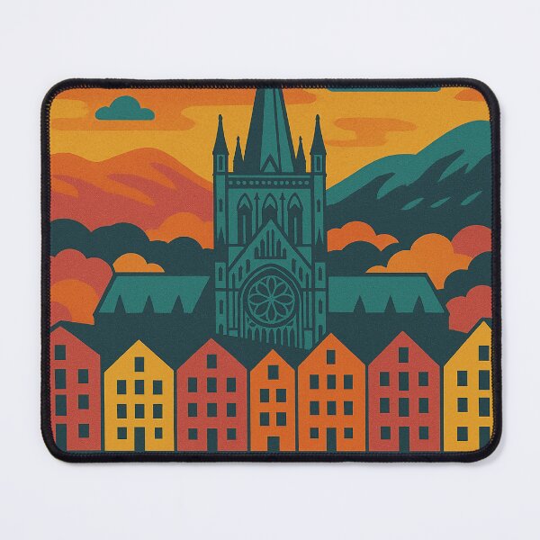 Item preview, Retro Pop Art Poster of Trondheim | Norway Travel Wall Art | Scandinavian City Print | Vintage Style Trondheim Artwork | Nordic Travel Decor designed and sold by PaintedPixels01.