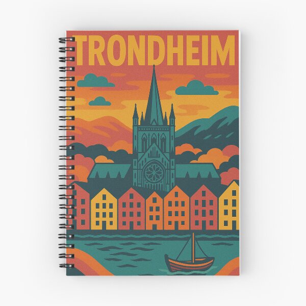 Item preview, Retro Pop Art Poster of Trondheim | Norway Travel Wall Art | Scandinavian City Print | Vintage Style Trondheim Artwork | Nordic Travel Decor designed and sold by PaintedPixels01.