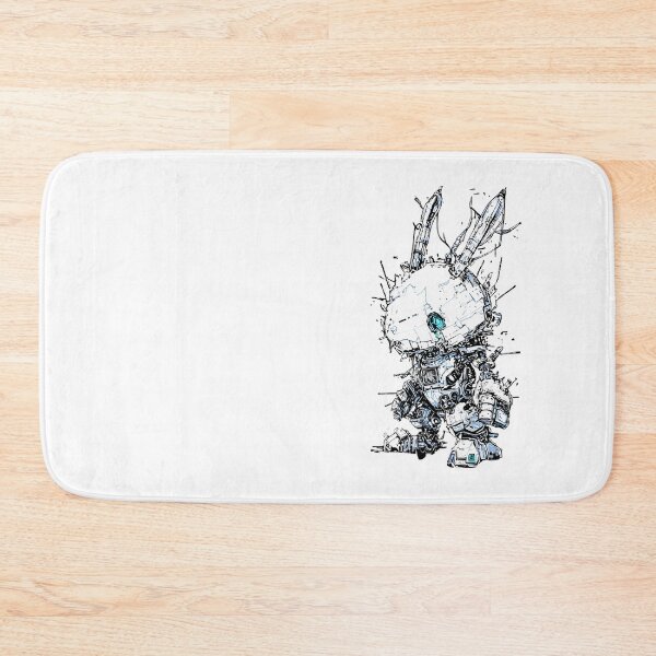 Item preview, Cyborg Bunny with Blue Eye — Futuristic Robot Rabbit Digital Art designed and sold by Verbul.