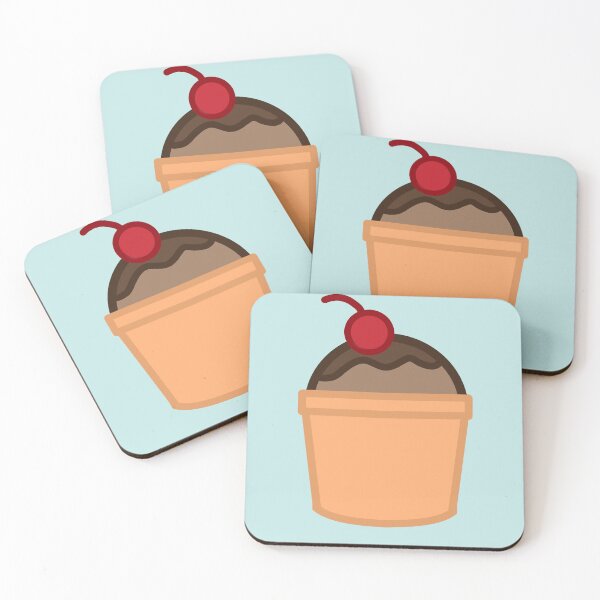 Item preview, chocolate ice cream in a cup with a cherry on top  designed and sold by IzzyMusique.