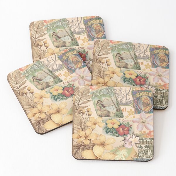Artikelvorschau, Vintage Hawaii Postkarte Scrapbook entworfen und verkauft von J Marielle Designs.