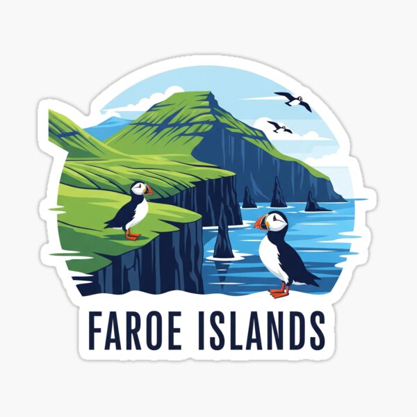 Item preview, Faroe Islands Puffins - Denmark (Country Collection) designed and sold by HeartbeatPrint.