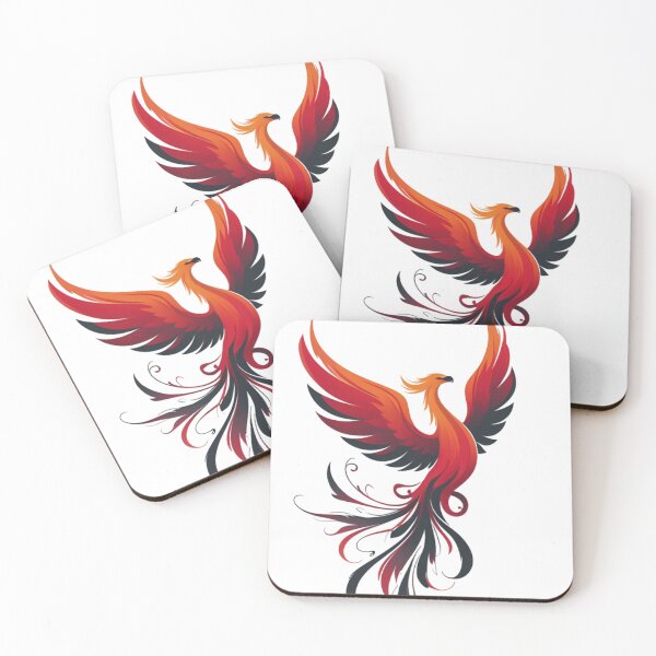 Item preview, Red Phoenix Rising Bold Graphic T-Shirt designed and sold by Dew's.