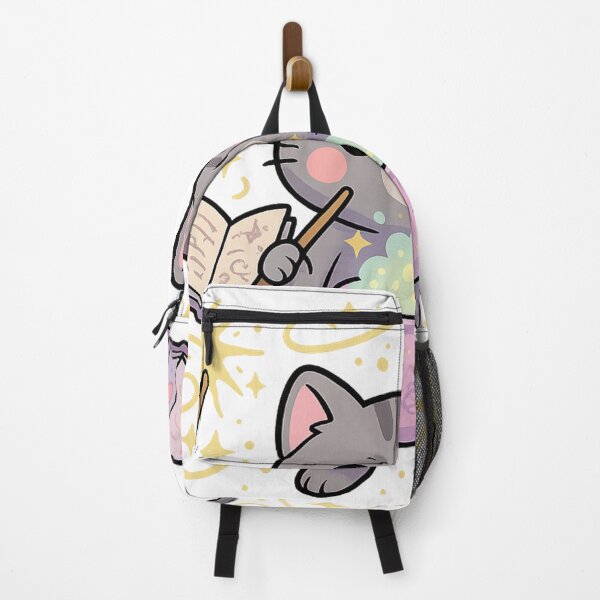 Item preview, Kawaii Chaos Mage Cat – Cute Magic School Dropout Sticker designed and sold by Tenpercentluck.