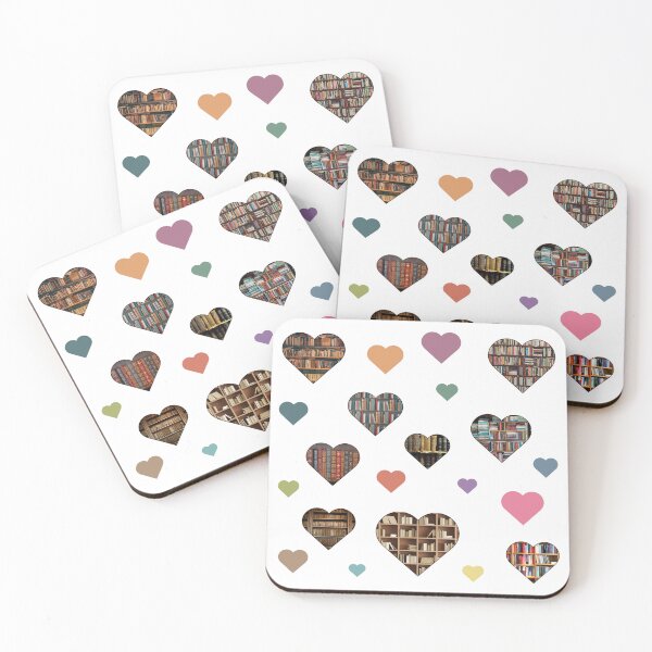 Item preview, Book Lover Hearts - Cozy Library Aesthetic for Readers designed and sold by Fadastic.