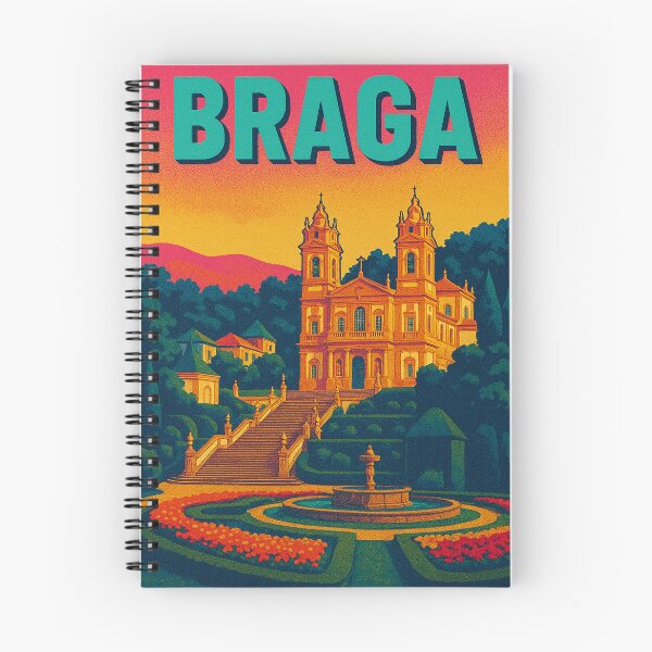 Item preview, Colorful Retro Pop Art Travel Poster of Braga | Portugal Cityscape Wall Art | Vintage-Inspired Digital Illustration | Bold Urban Artwork for Home Decor designed and sold by PaintedPixels01.