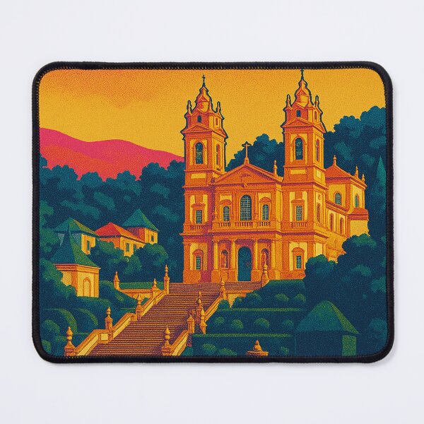 Item preview, Colorful Retro Pop Art Travel Poster of Braga | Portugal Cityscape Wall Art | Vintage-Inspired Digital Illustration | Bold Urban Artwork for Home Decor designed and sold by PaintedPixels01.