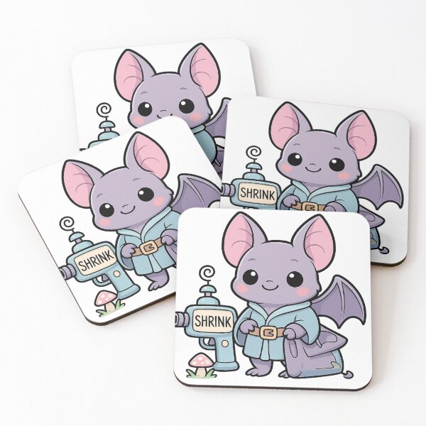 Item preview, Kawaii Shrink Ray Bat – Cute Magic School Dropout Sticker designed and sold by Tenpercentluck.