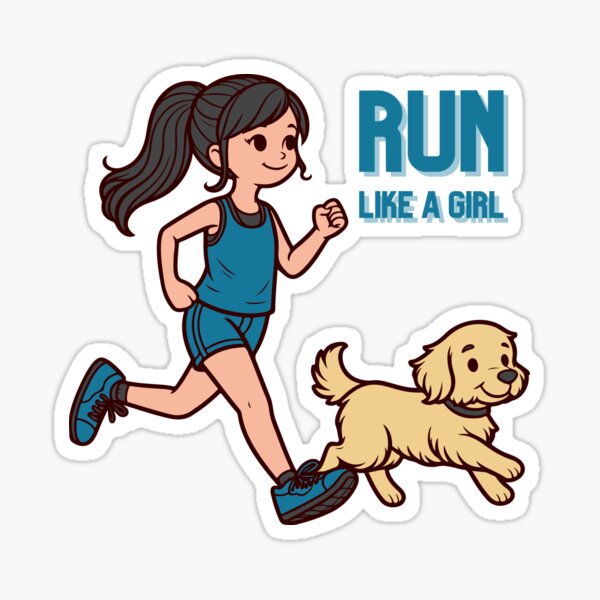 run like a girl Sticker