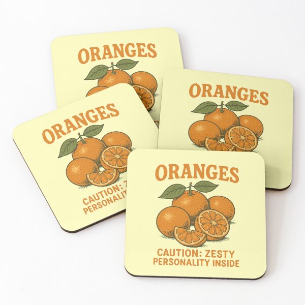 Item preview, Vintage Oranges Caution Zesty Personality Inside designed and sold by DemureArtsy.