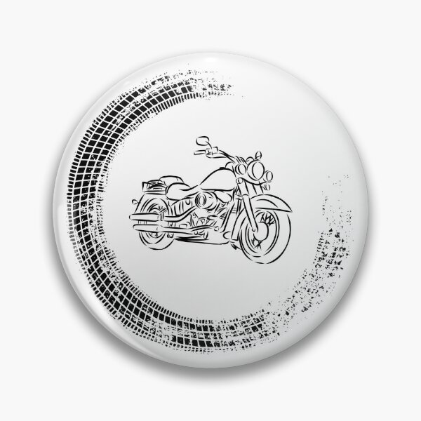 Artikelvorschau, Burnout Circle mit Motorrad | Schwarz-Weiß-Fahrerkunst entworfen und verkauft von ChainLogic.
