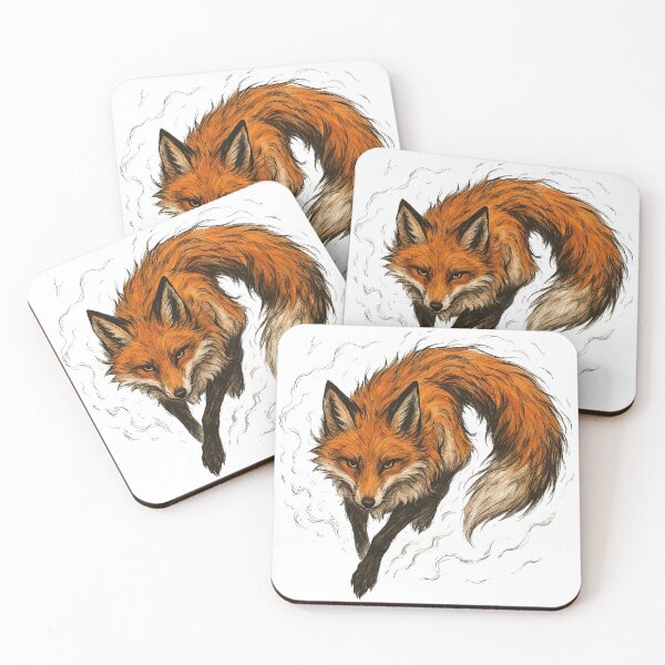 Item preview, Fierce Red Fox in Dynamic Ink Drawing Style designed and sold by ArtfulWeave.