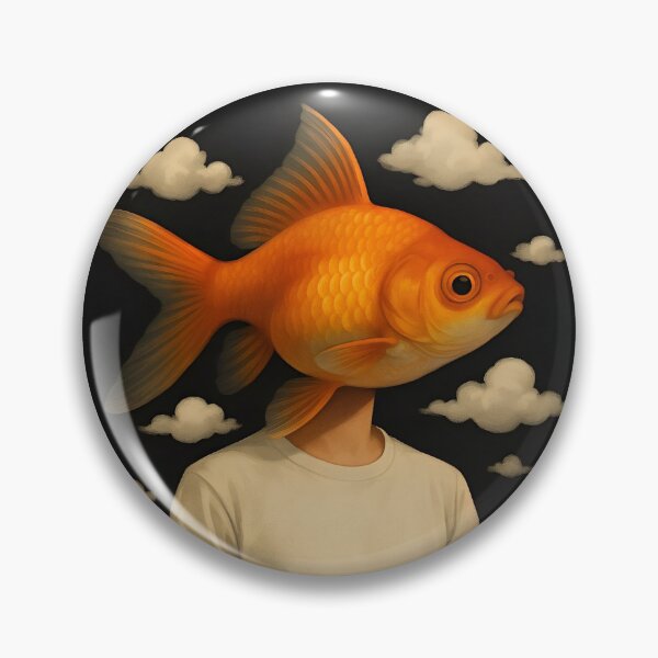 Item preview, Surreal Goldfish Head in Dreamy Sky designed and sold by Amr Siam.