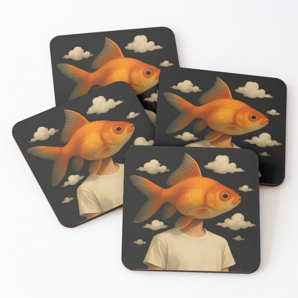 Item preview, Surreal Goldfish Head in Dreamy Sky designed and sold by Amr Siam.