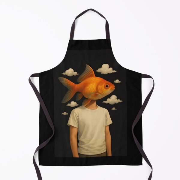 Item preview, Surreal Goldfish Head in Dreamy Sky designed and sold by Amr Siam.