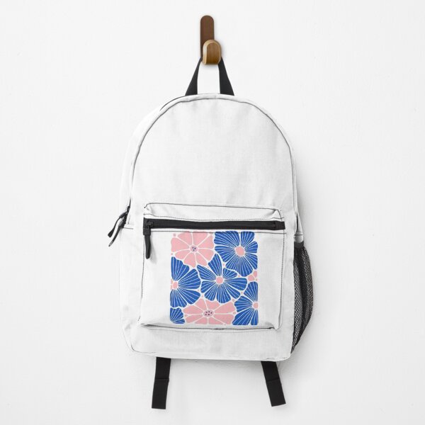 Item preview, Bold Pink and Blue Graphic Floral Pattern Illustration designed and sold by ArtfulWeave.