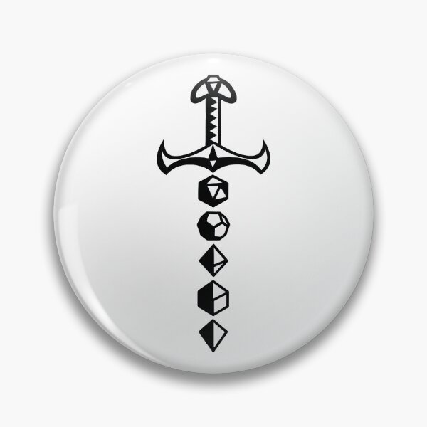 Item preview, Geometric Black Sword with Dice Elements Vertical Design designed and sold by ArtfulWeave.