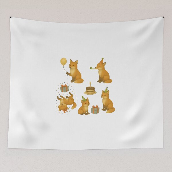 Item preview, Baby Birthday Foxes designed and sold by Thale's Designs.