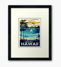 Weinleseplakat - Hawaii Gerahmtes Wandbild