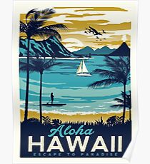 Weinleseplakat - Hawaii Poster