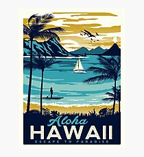 Lámina fotográfica Cartel vintage - Hawaii
