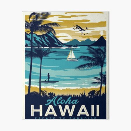 Vintage poster - Hawaii Art Board Print