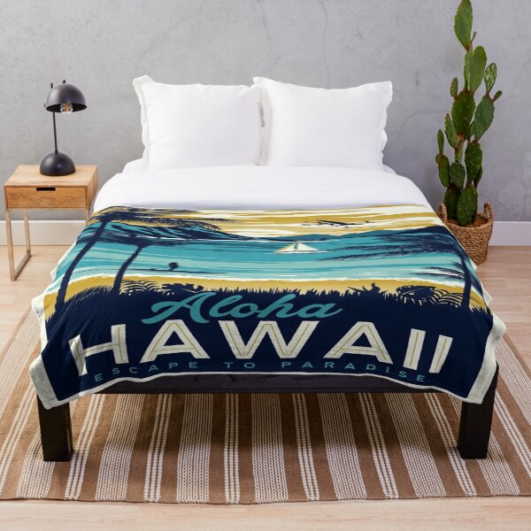 Vintage poster - Hawaii Throw Blanket