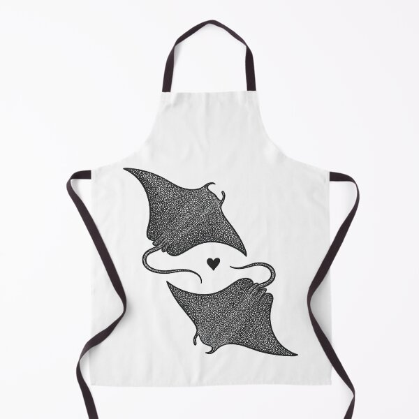 Item preview, Spotted Manta Rays Swimming in Love with Heart Detail designed and sold by ArtfulWeave.
