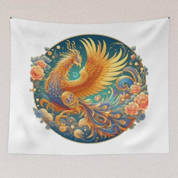 Item preview, phoenix crowned with flowers designed and sold by  Bride of the desert.