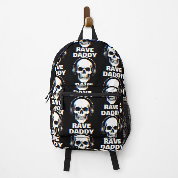 Item preview, RAVE DADDY – Skull with Headphones | Trippy EDM Raver Design designed and sold by Qudkin.