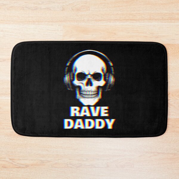 Item preview, RAVE DADDY – Skull with Headphones | Trippy EDM Raver Design designed and sold by Qudkin.