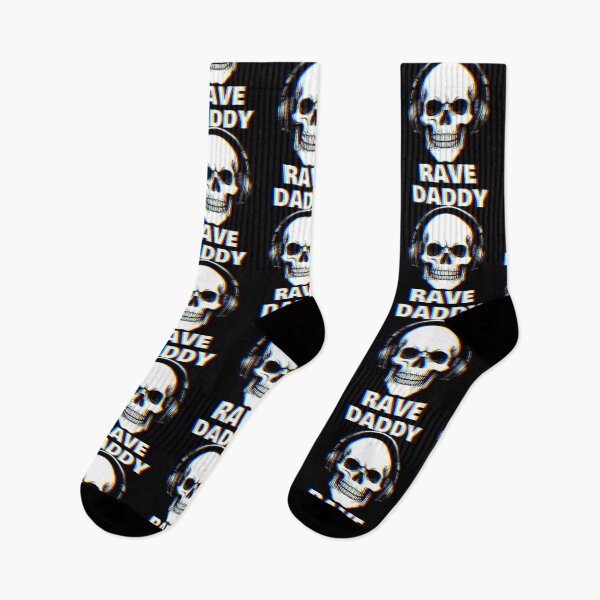 Item preview, RAVE DADDY – Skull with Headphones | Trippy EDM Raver Design designed and sold by Qudkin.