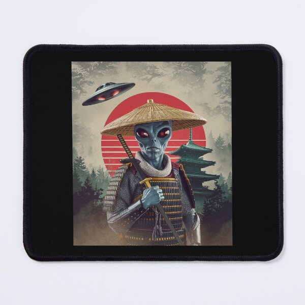 Item preview, Alien Samurai Warrior - Futuristic Japan Sci-Fi Crossover Artwork designed and sold by love3617.