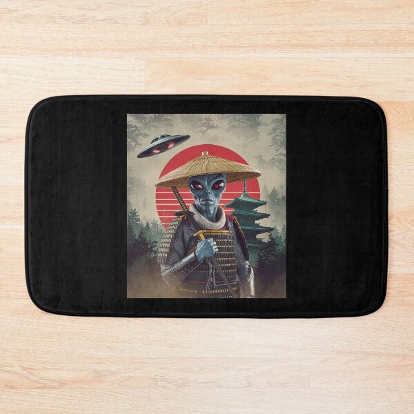 Item preview, Alien Samurai Warrior - Futuristic Japan Sci-Fi Crossover Artwork designed and sold by love3617.