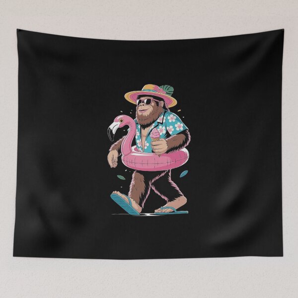 Item preview, Funny Bigfoot Summer Vibes – Cartoon Gorilla at the Beach Design designed and sold by love3617.