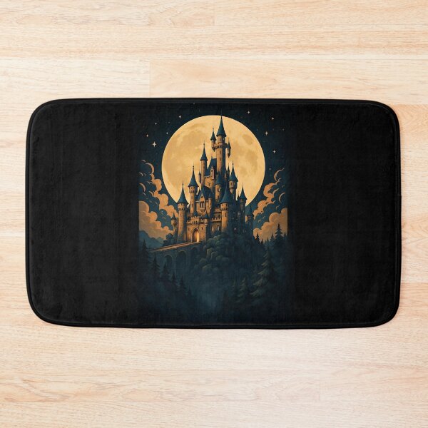 Item preview, Mystical Castle Under Full Moonlight Sky designed and sold by Amr Siam.