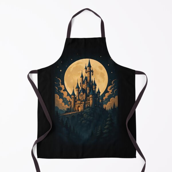 Item preview, Mystical Castle Under Full Moonlight Sky designed and sold by Amr Siam.