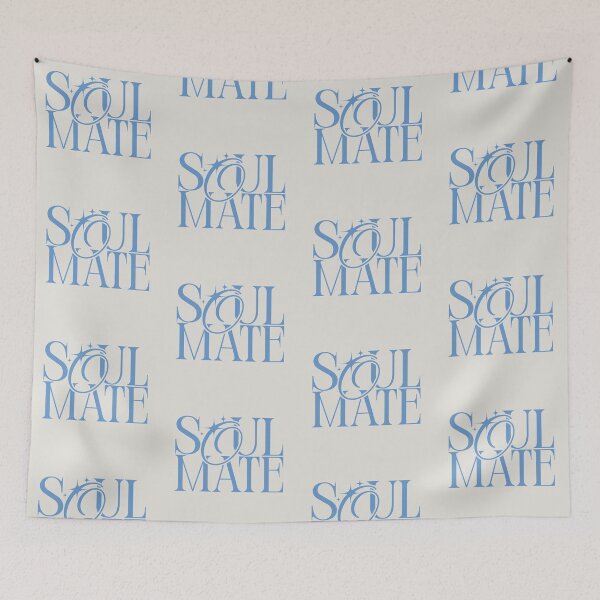 Item preview, Soulmate Modern Blue Luxury Typography designed and sold by Stickers by @molllyclare.