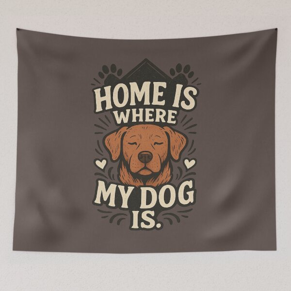 Item preview, Home Is Where My Dog Is Cozy Gift designed and sold by CozyAndSweet.