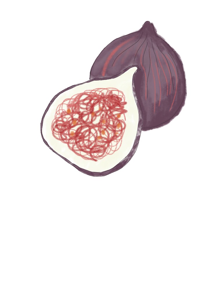 Thumbnail 2 of 2, Baby One-Piece, Fig fruit watercolour and charcoal drawing designed and sold by OkiDokiDesign.
