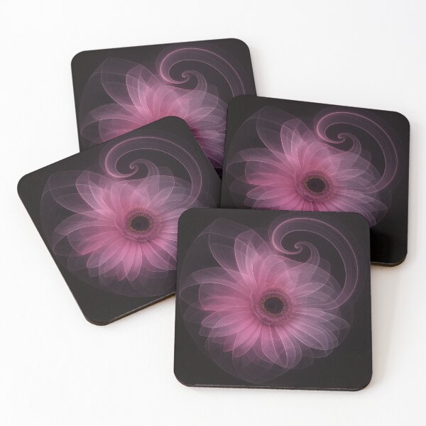 Item preview, Abstract Gerbera in the Fourth Dimension – Pink Spiral Bloom designed and sold by Pacika.