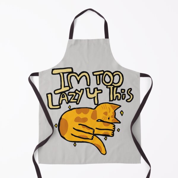 Item preview, "I'm Too Lazy 4 This" Orange Cat - Funny Lazy Cat - Relatable Meme Design designed and sold by Cherry Prism Designs.