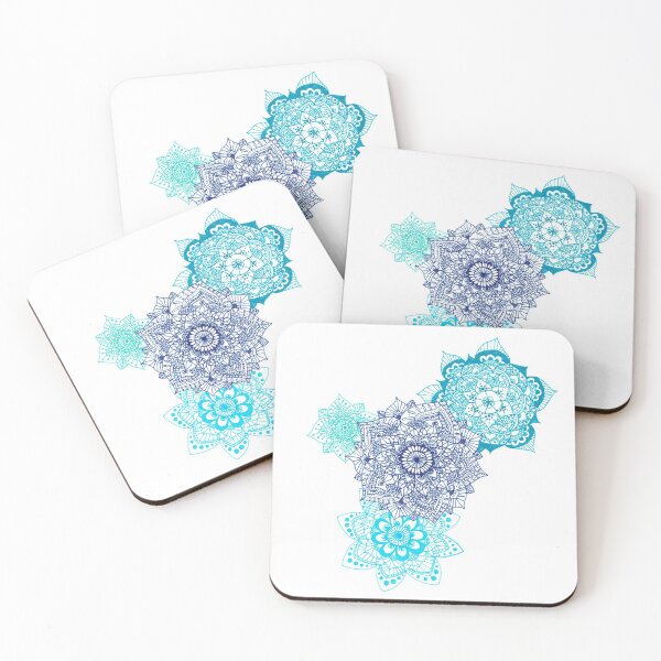 Item preview, Quadruple Blue Mandalas designed and sold by Denise Dengi.