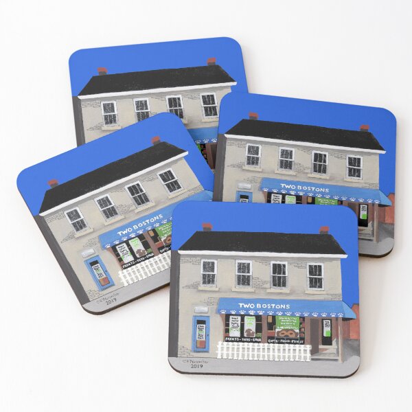 Item preview, Naperville, Illinois, Two Bostons Pet Store, Painting the Town Series designed and sold by GalleryTrio.