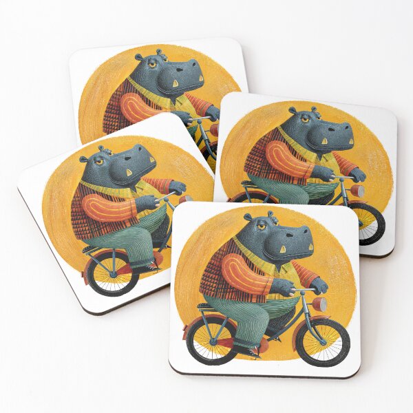 Item preview, Hippo on Wheels: A Wild Ride into Whimsy designed and sold by ForeverPrintsOK.